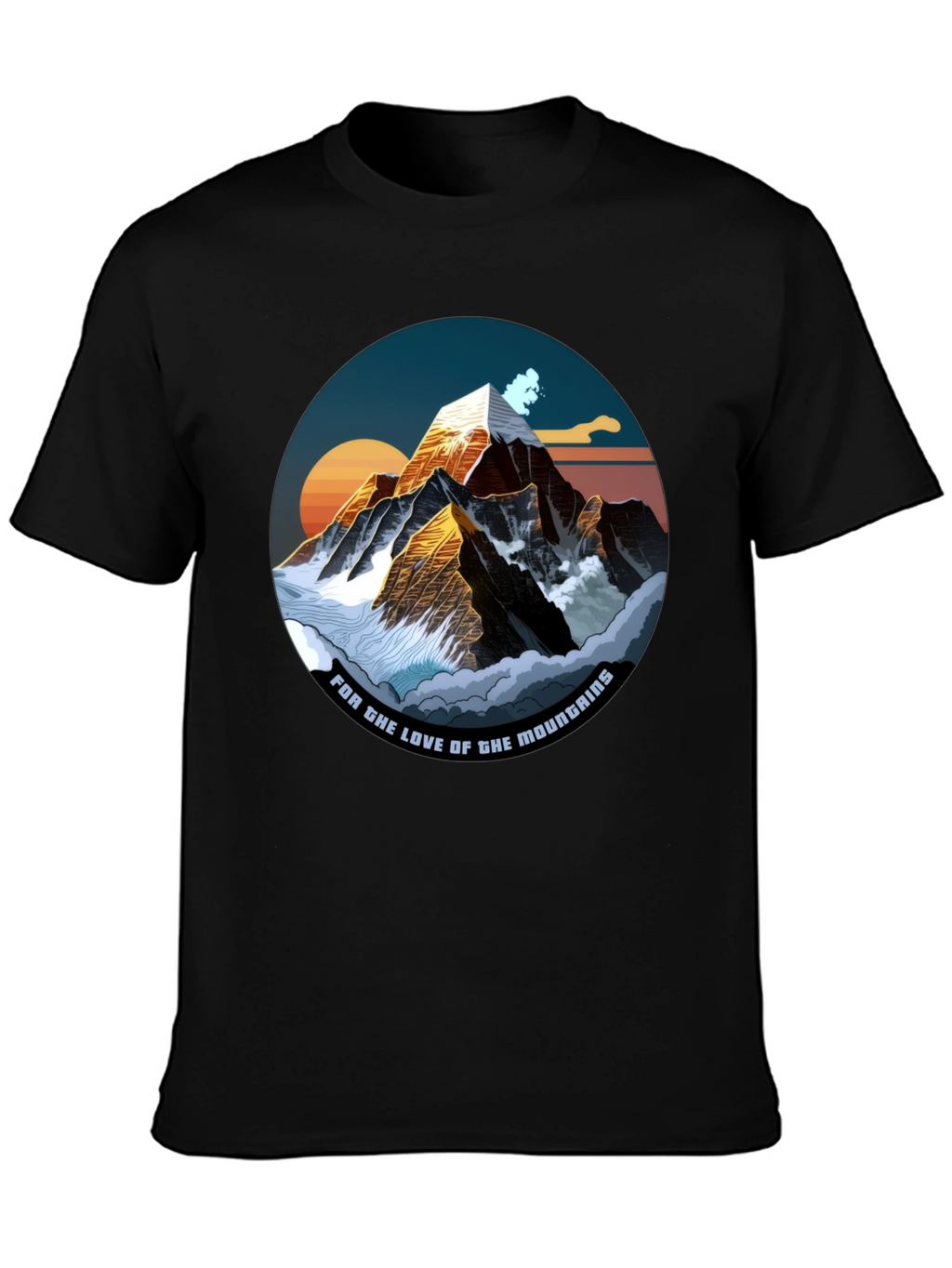 Mountain Love Graphic Tee - Black T-Shirt