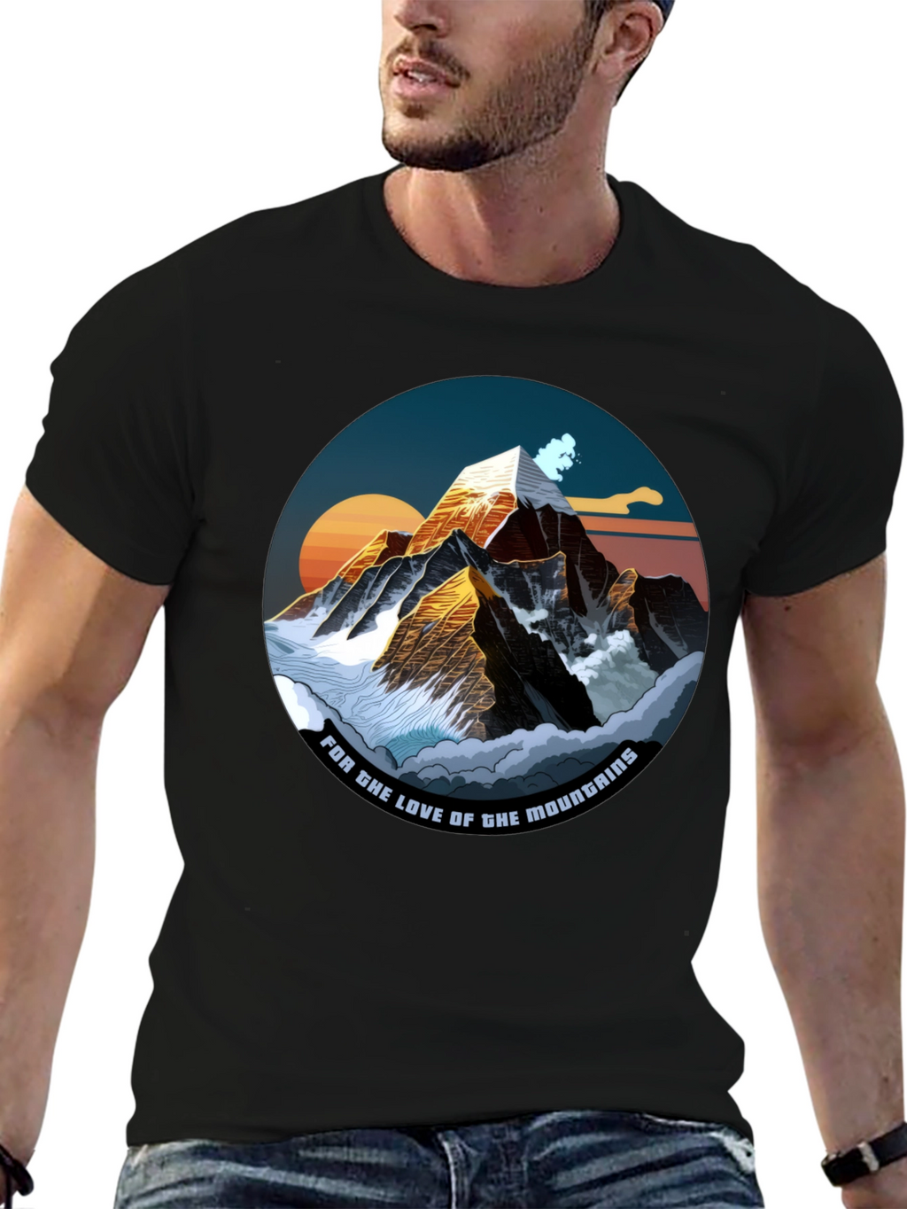 Mountain Love Graphic Tee - Black T-Shirt
