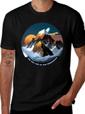 Mountain Love Graphic Tee - Black T-Shirt