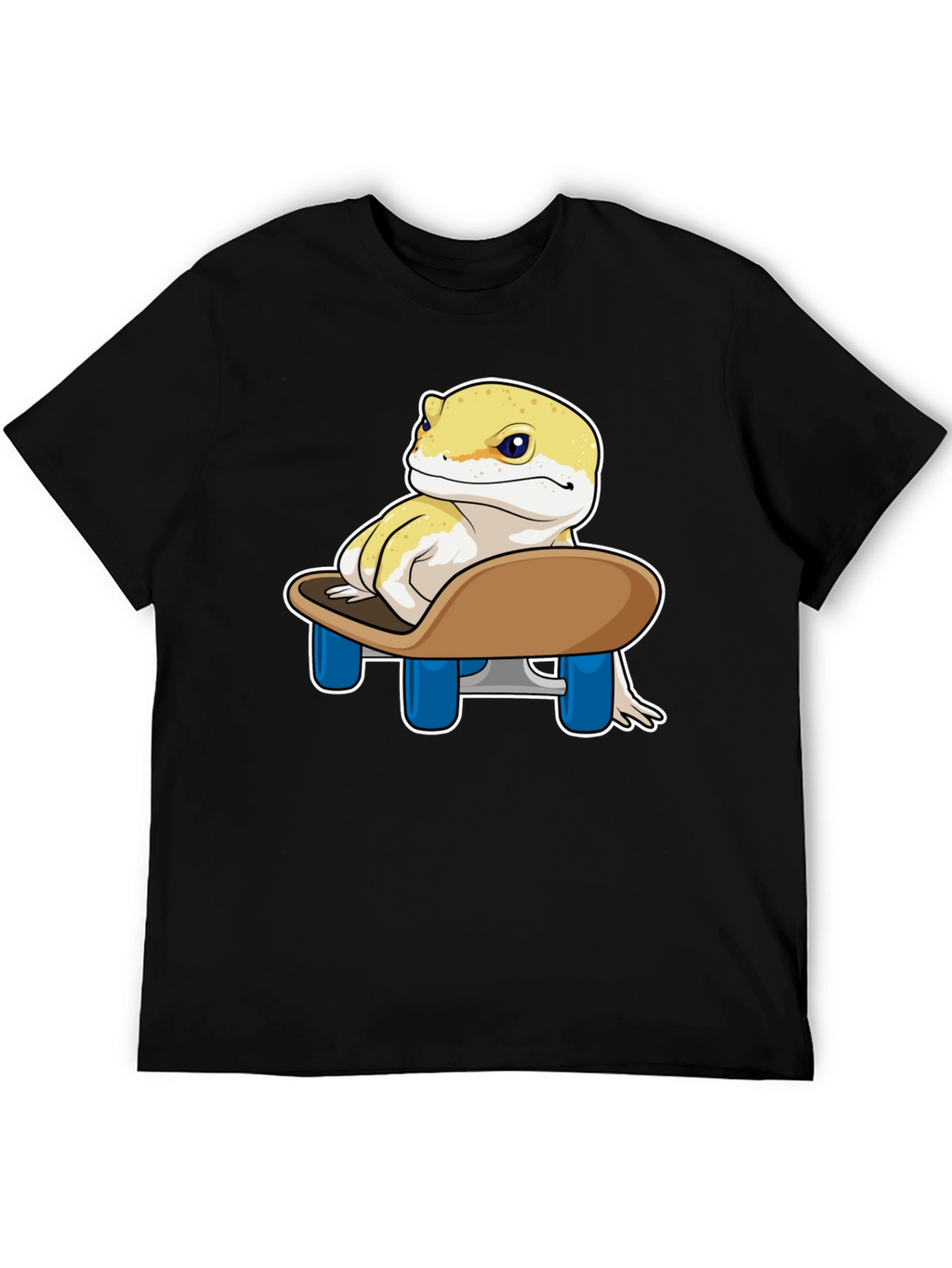 Skateboarding Gecko T-Shirt - Cool Reptile Design