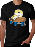 Skateboarding Gecko T-Shirt - Cool Reptile Design