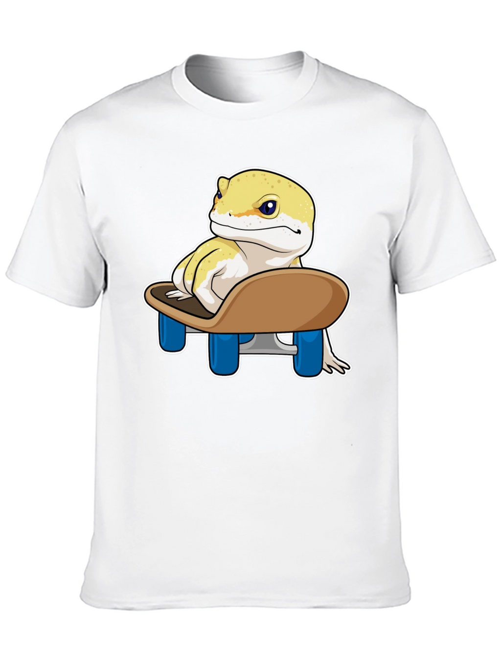 Skateboarding Gecko T-Shirt - Cool Reptile Design