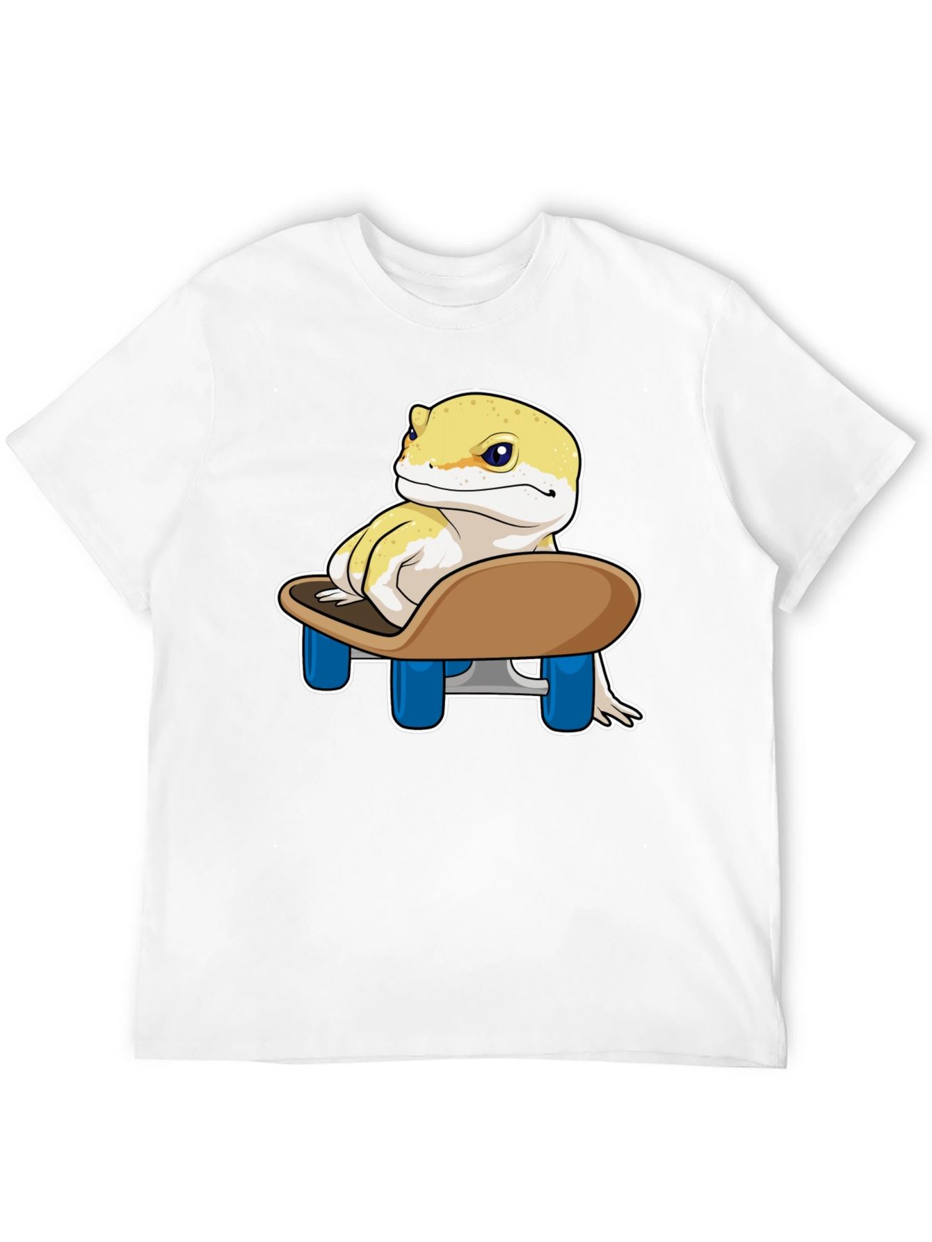 Skateboarding Gecko T-Shirt - Cool Reptile Design