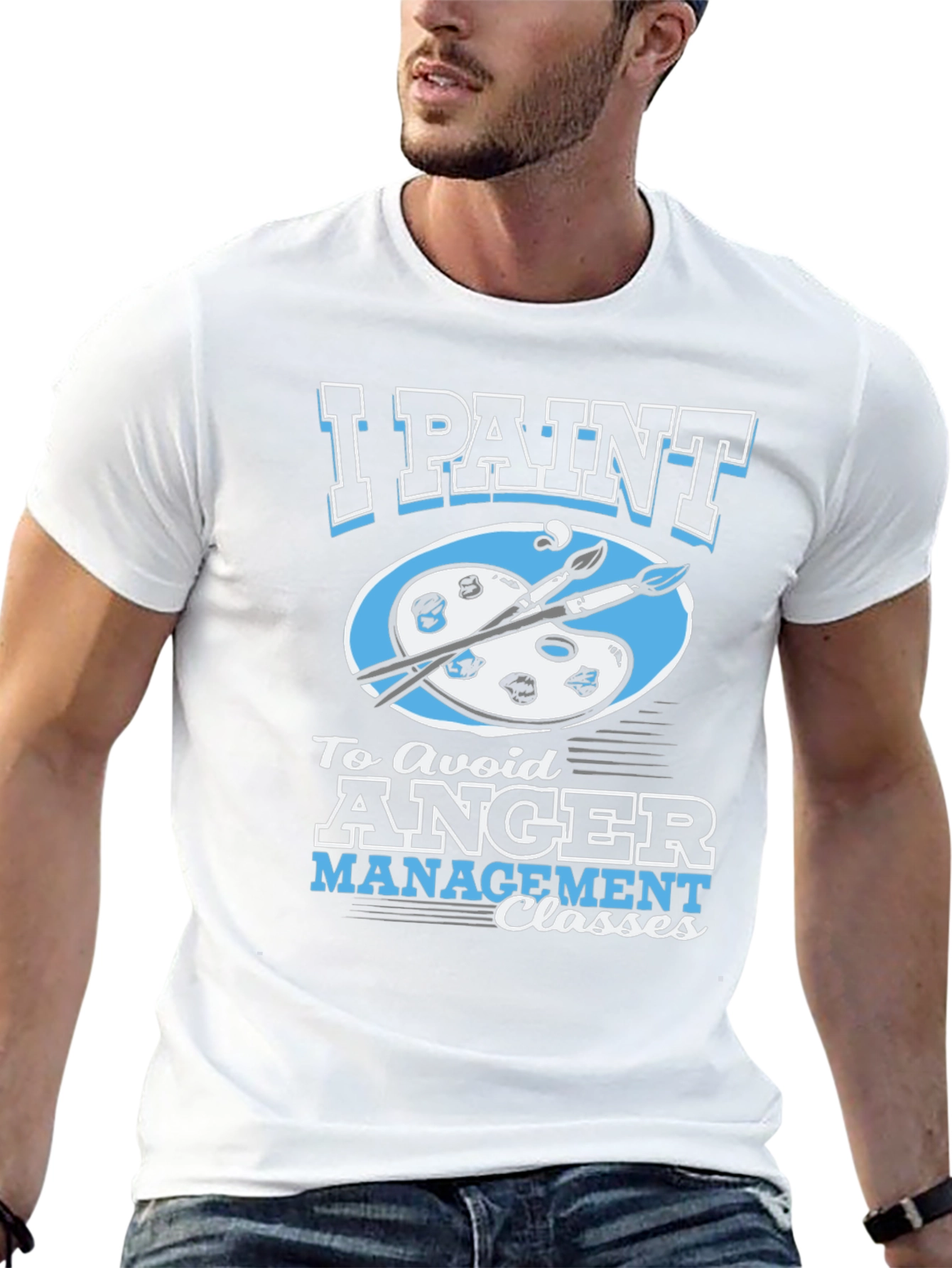I Paint to Avoid Anger Management Classes Graphic Tee
