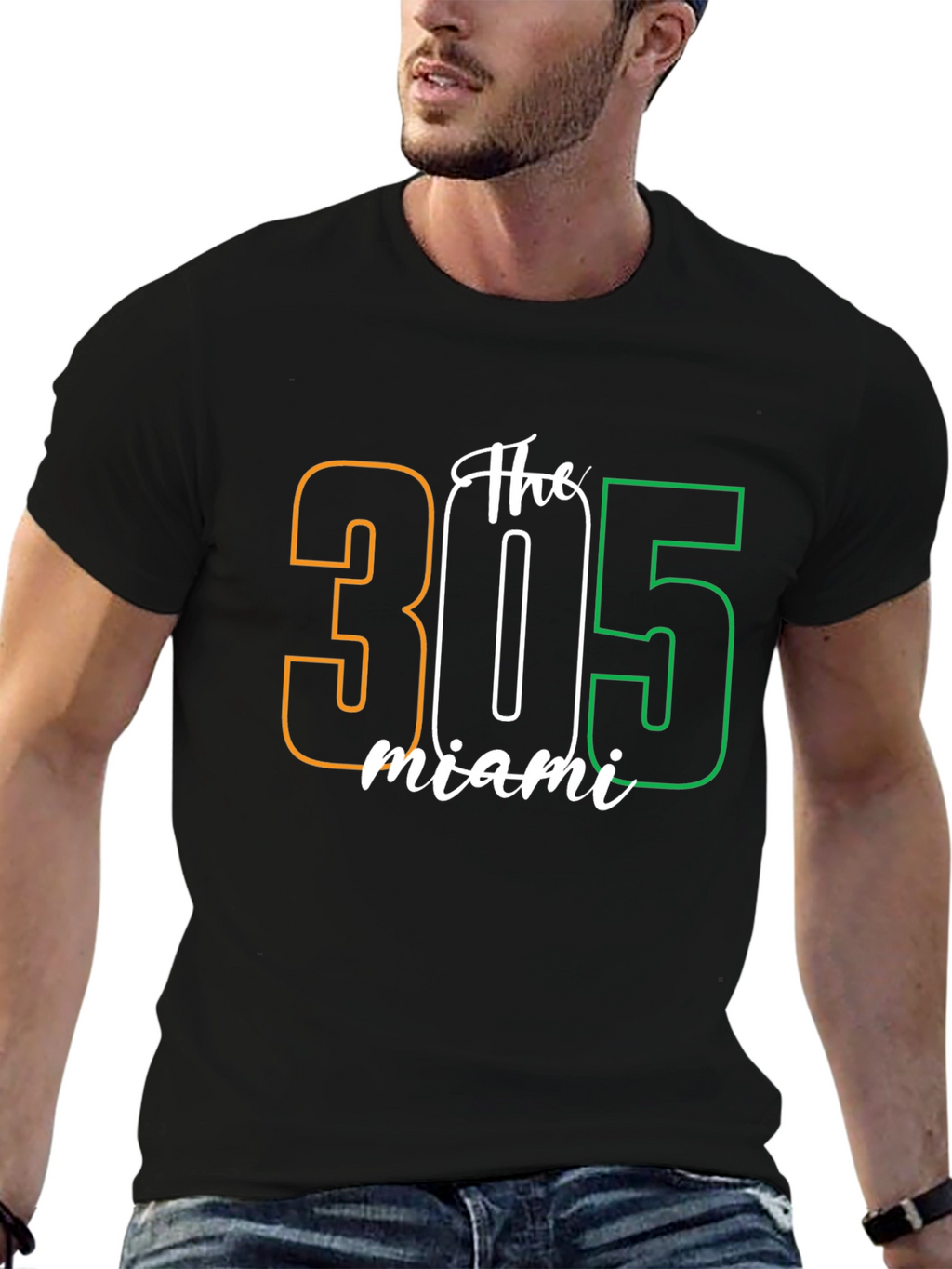Miami 305 Graphic Tee - Soft Cotton T-Shirt