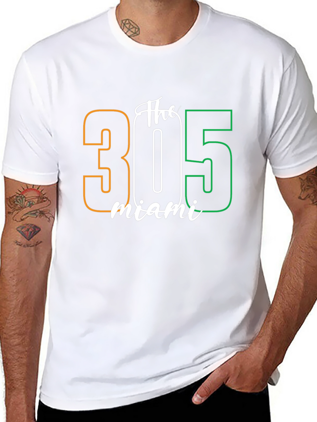 Miami 305 Graphic Tee - Soft Cotton T-Shirt