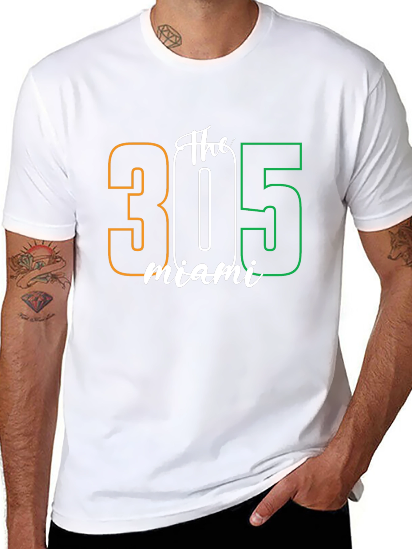 Miami 305 Graphic Tee - Soft Cotton T-Shirt