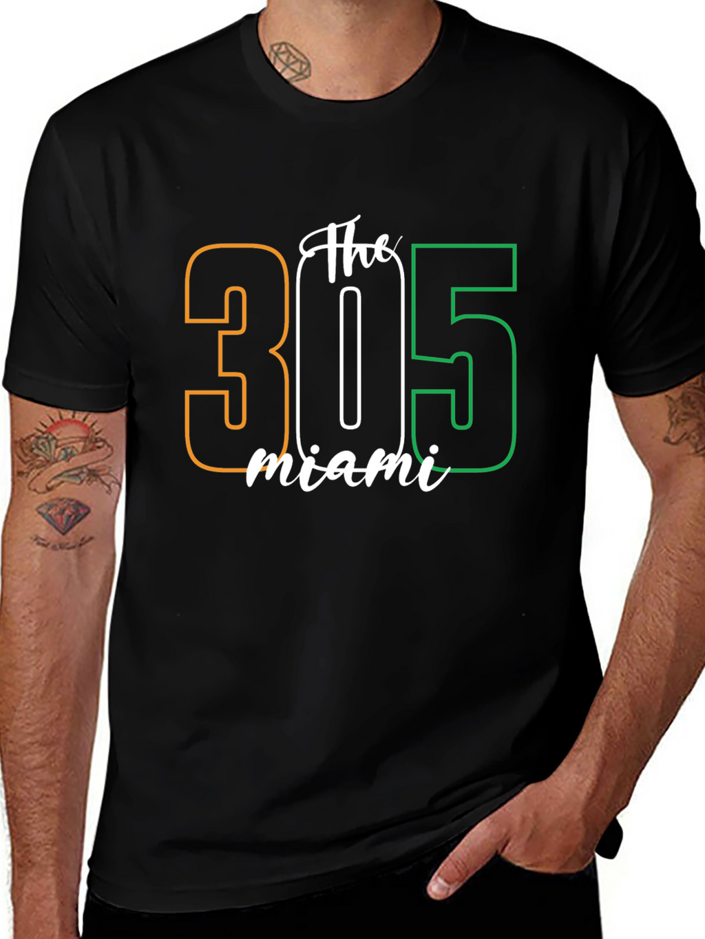 Miami 305 Graphic Tee - Soft Cotton T-Shirt