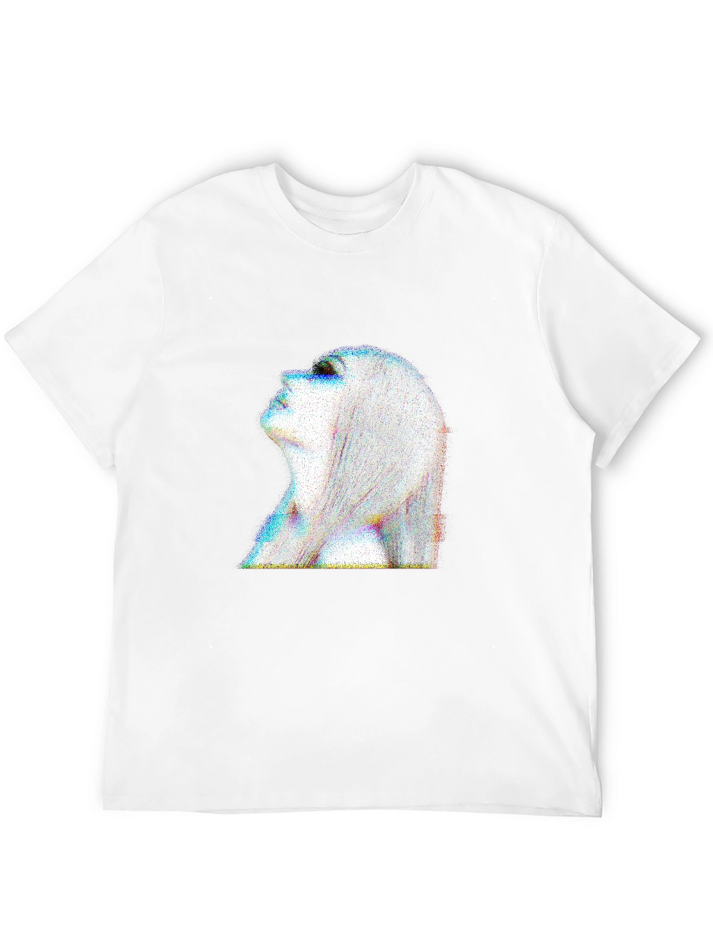 Abstract Woman Portrait Black T-Shirt