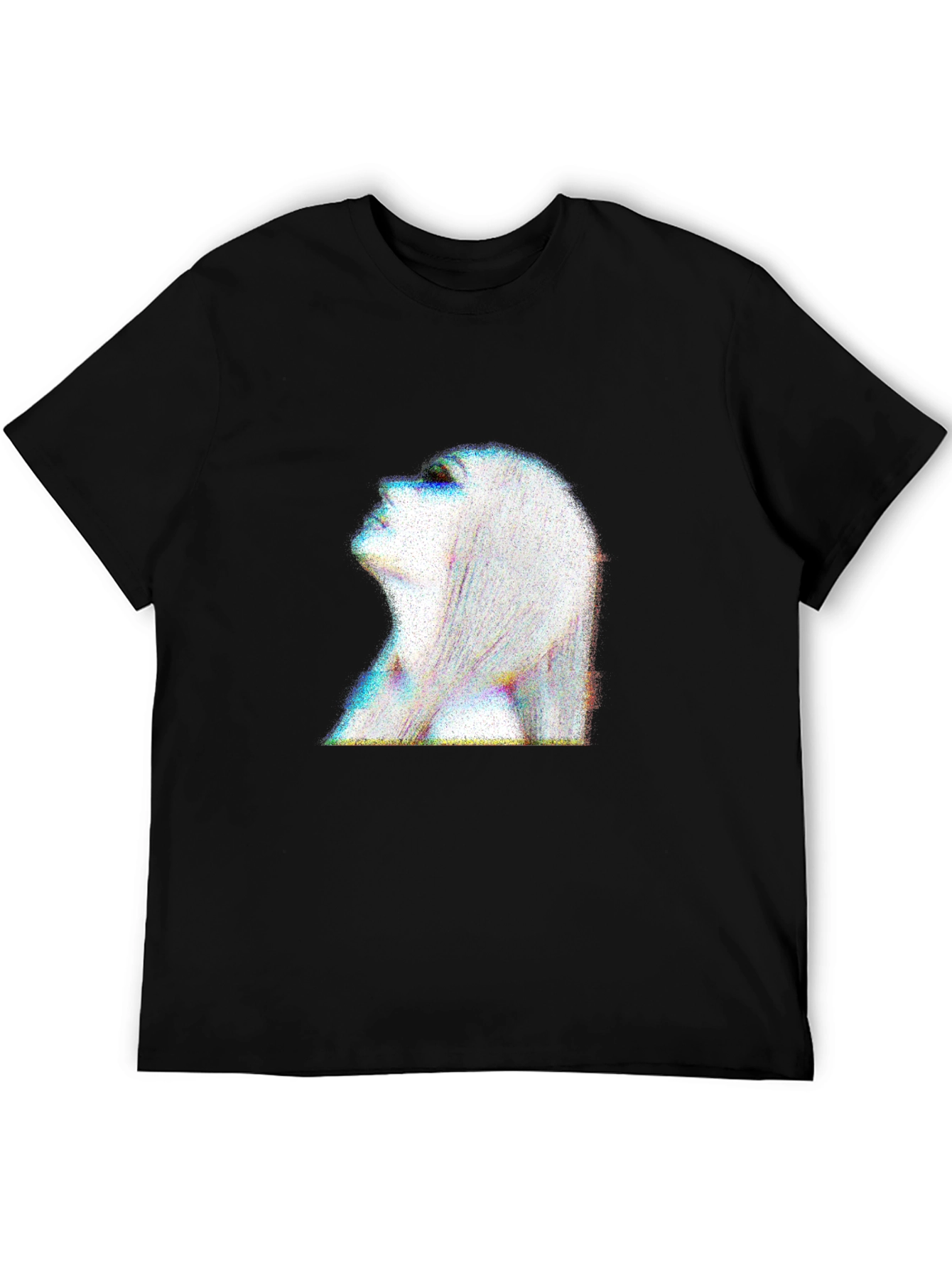 Abstract Woman Portrait Black T-Shirt
