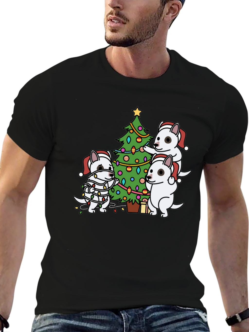 Festive Dog Christmas Tree T-Shirt