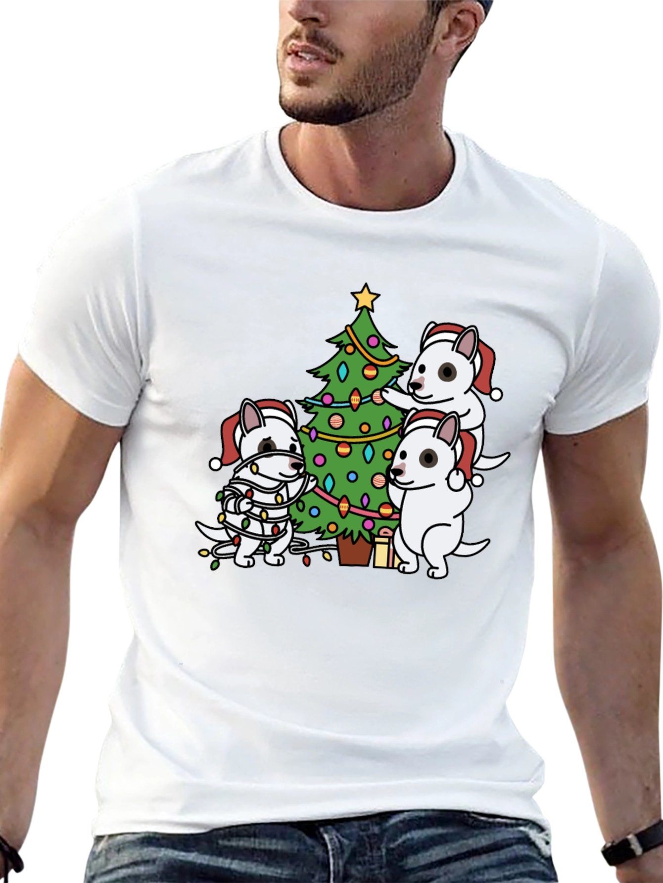 Festive Dog Christmas Tree T-Shirt