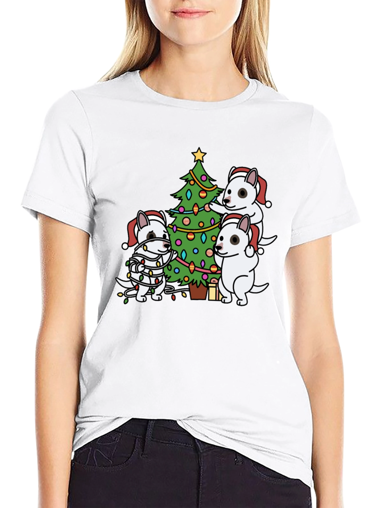 Festive Dog Christmas Tree T-Shirt