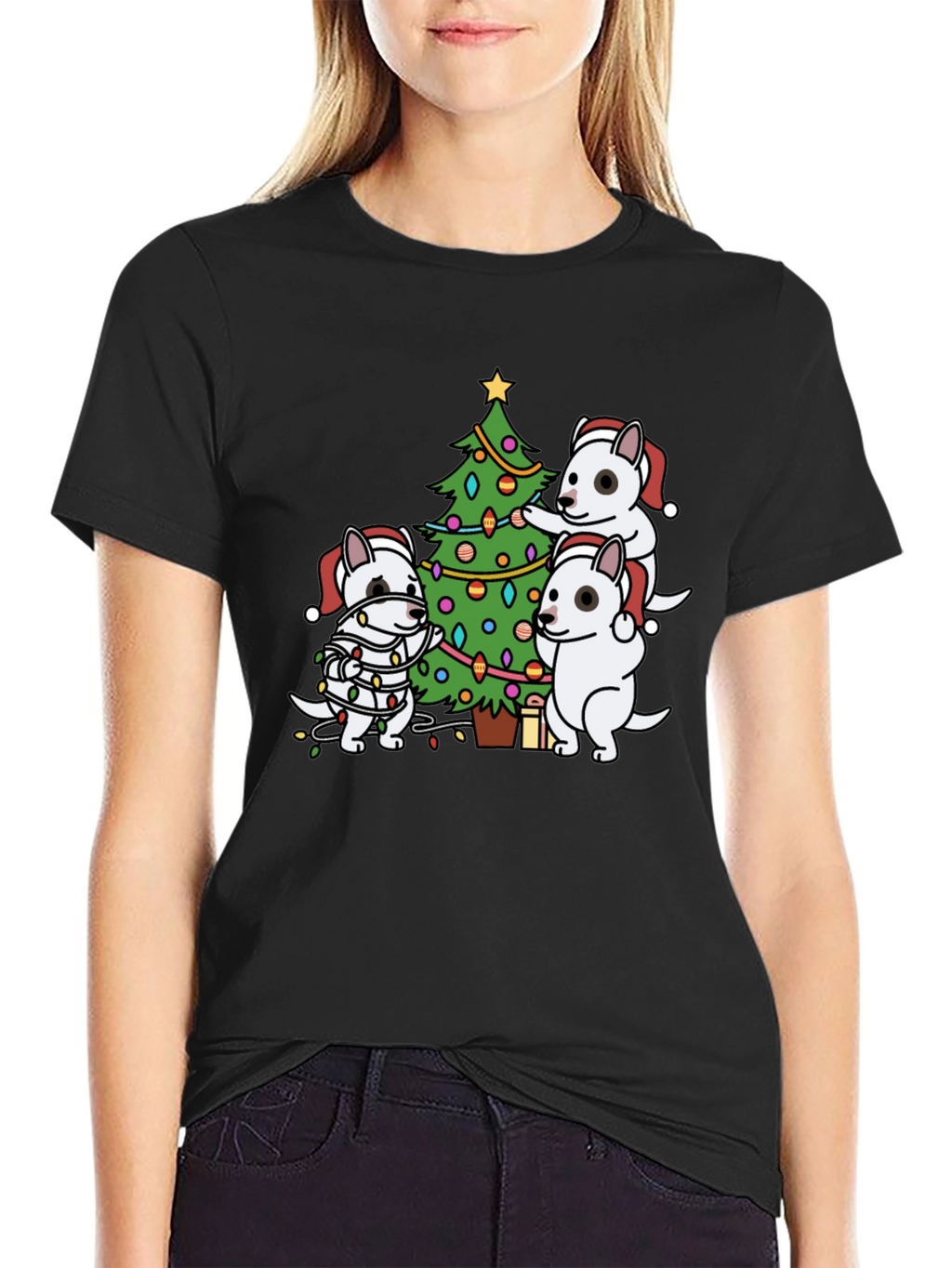 Festive Dog Christmas Tree T-Shirt