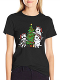 Festive Dog Christmas Tree T-Shirt