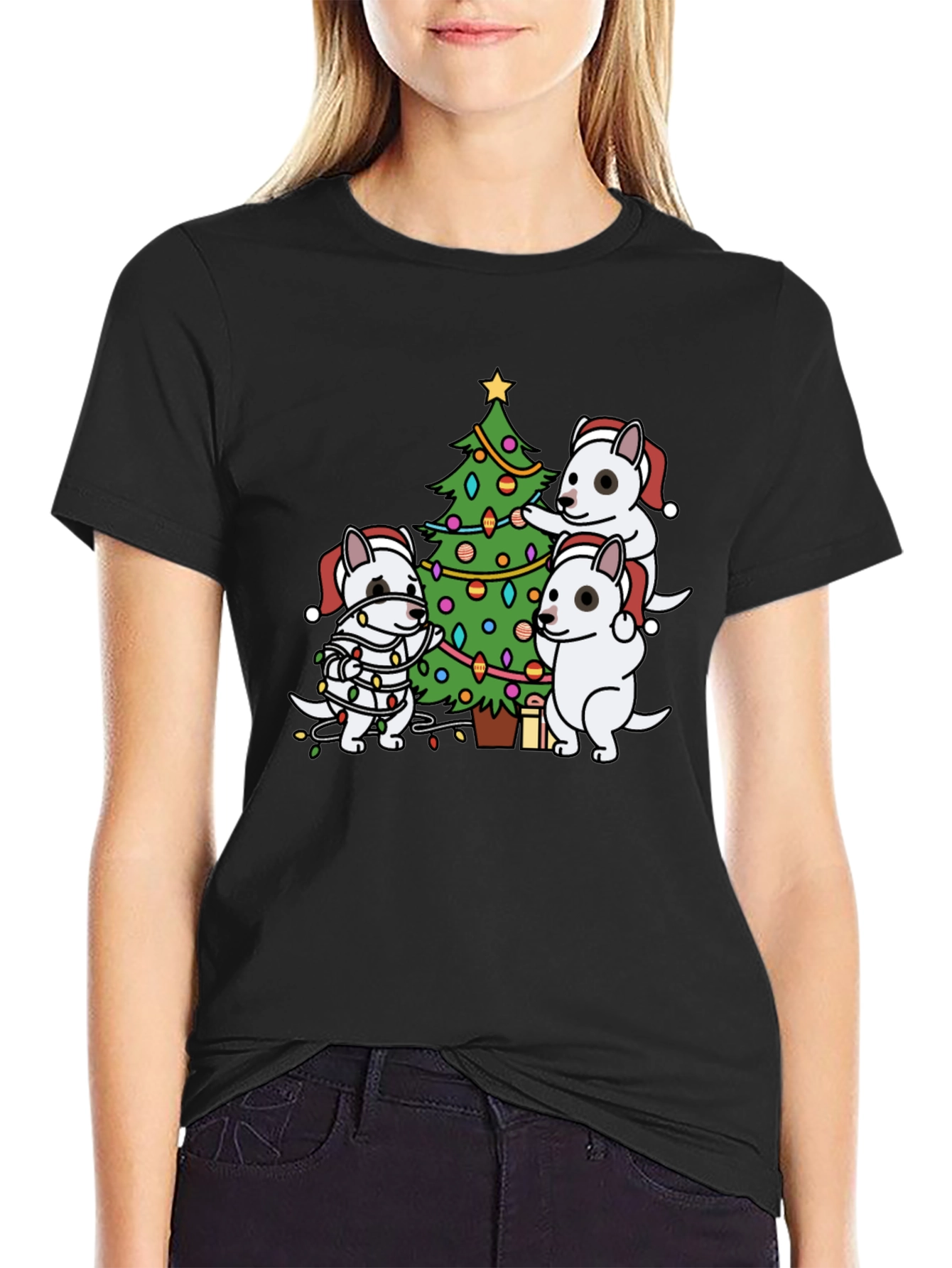 Festive Dog Christmas Tree T-Shirt