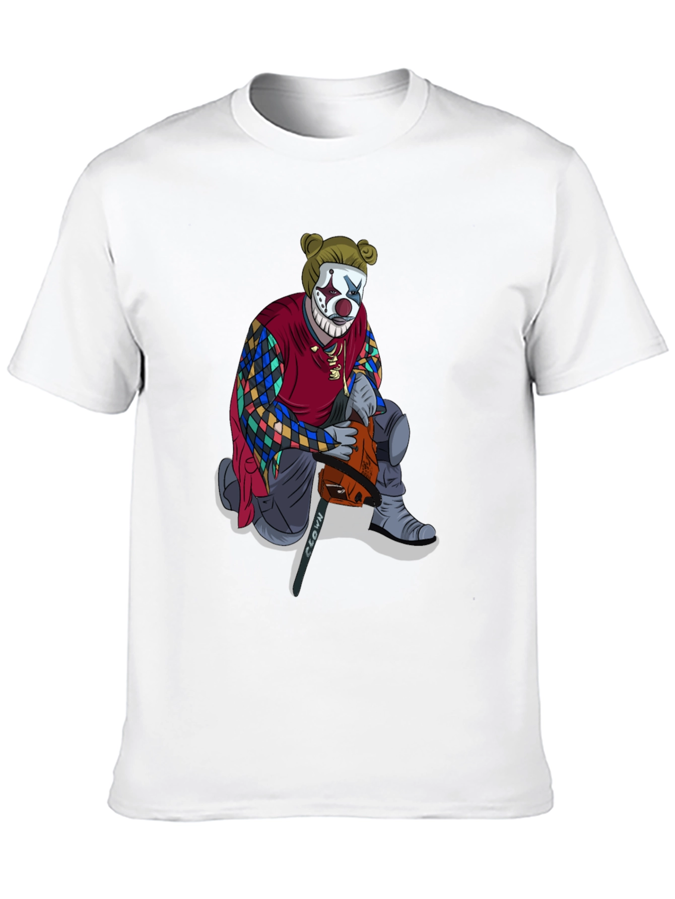 Clown Chainsaw Graphic Tee - Bold Streetwear Style