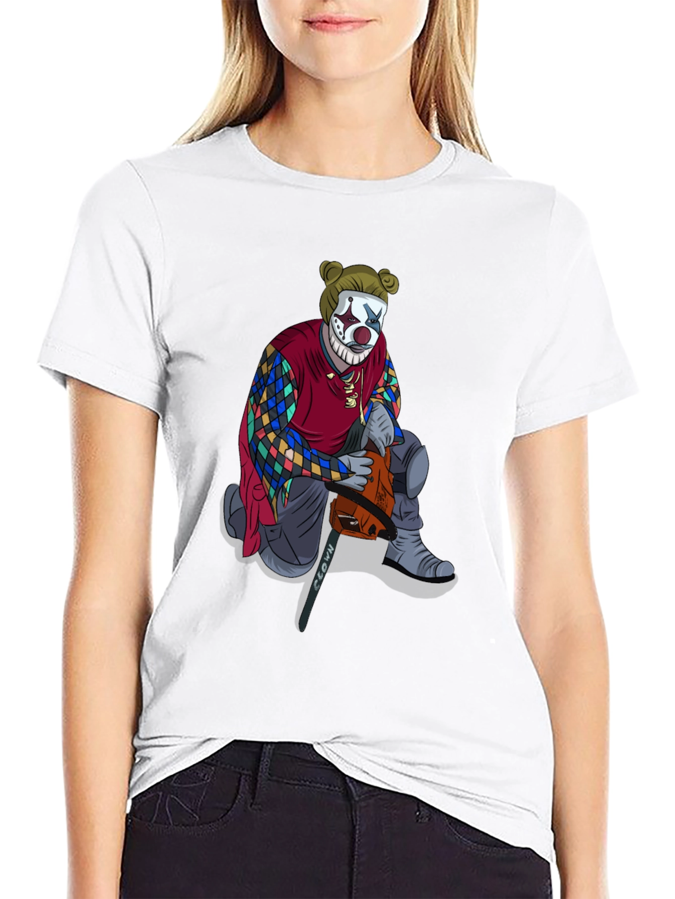 Clown Chainsaw Graphic Tee - Bold Streetwear Style
