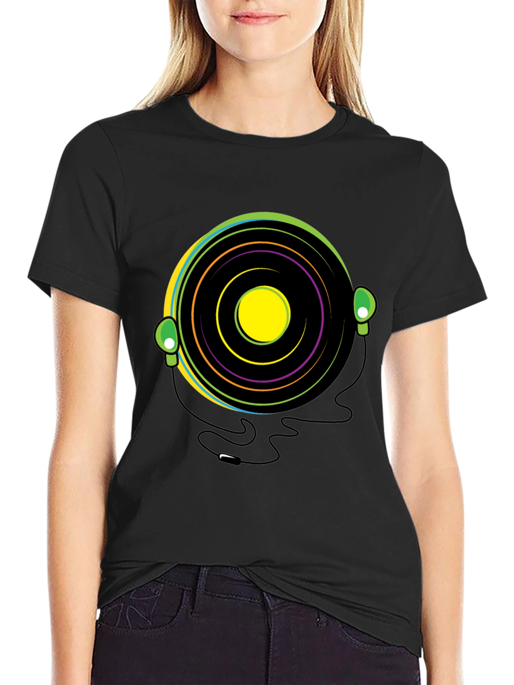 Groovy Vinyl Record Headphone T-Shirt