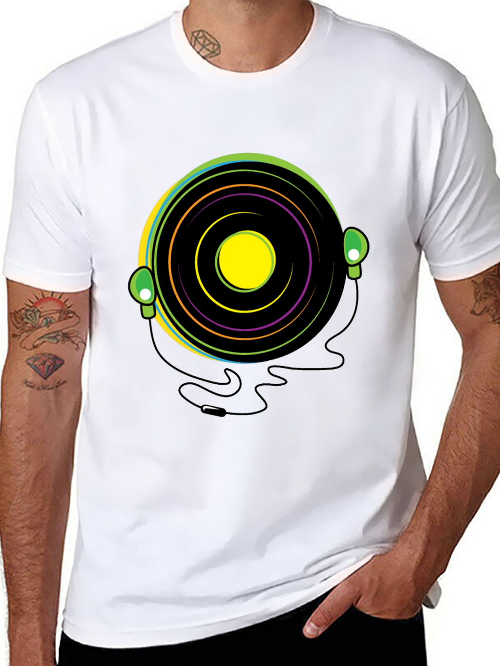 Groovy Vinyl Record Headphone T-Shirt