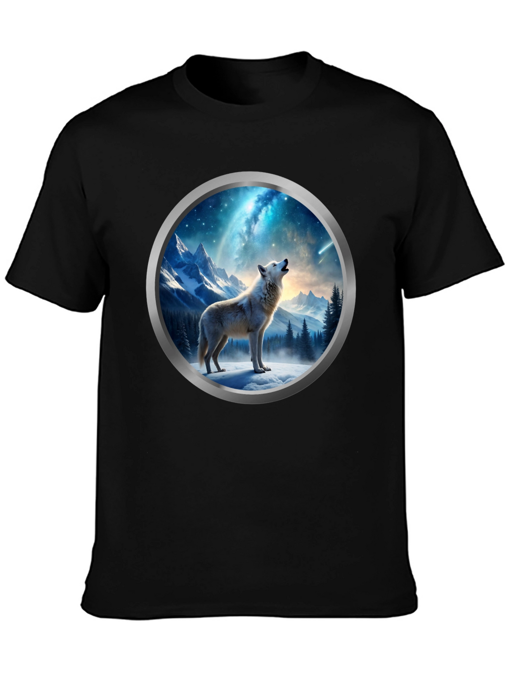 Wolf Howling at Moon T-Shirt