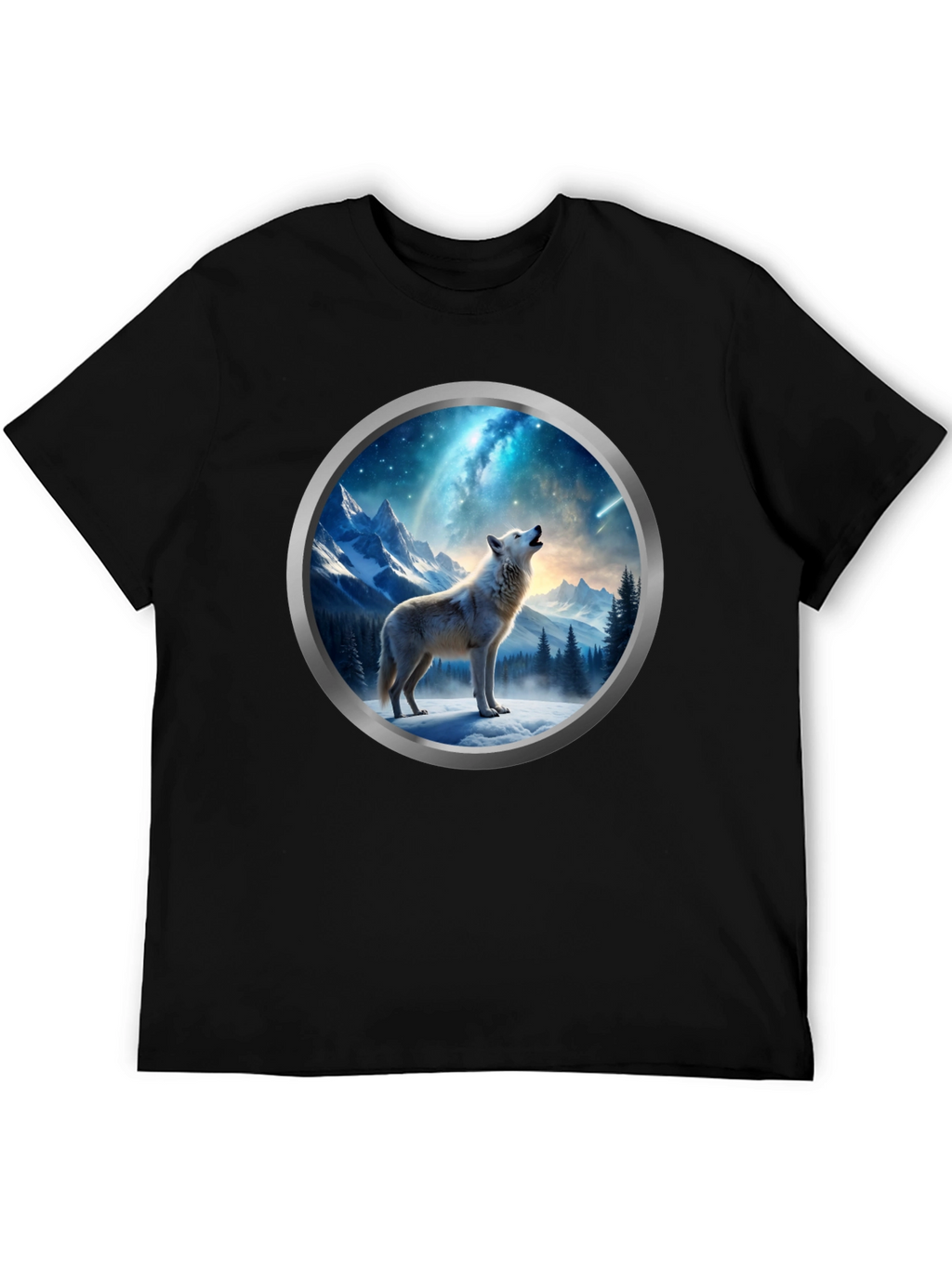 Wolf Howling at Moon T-Shirt
