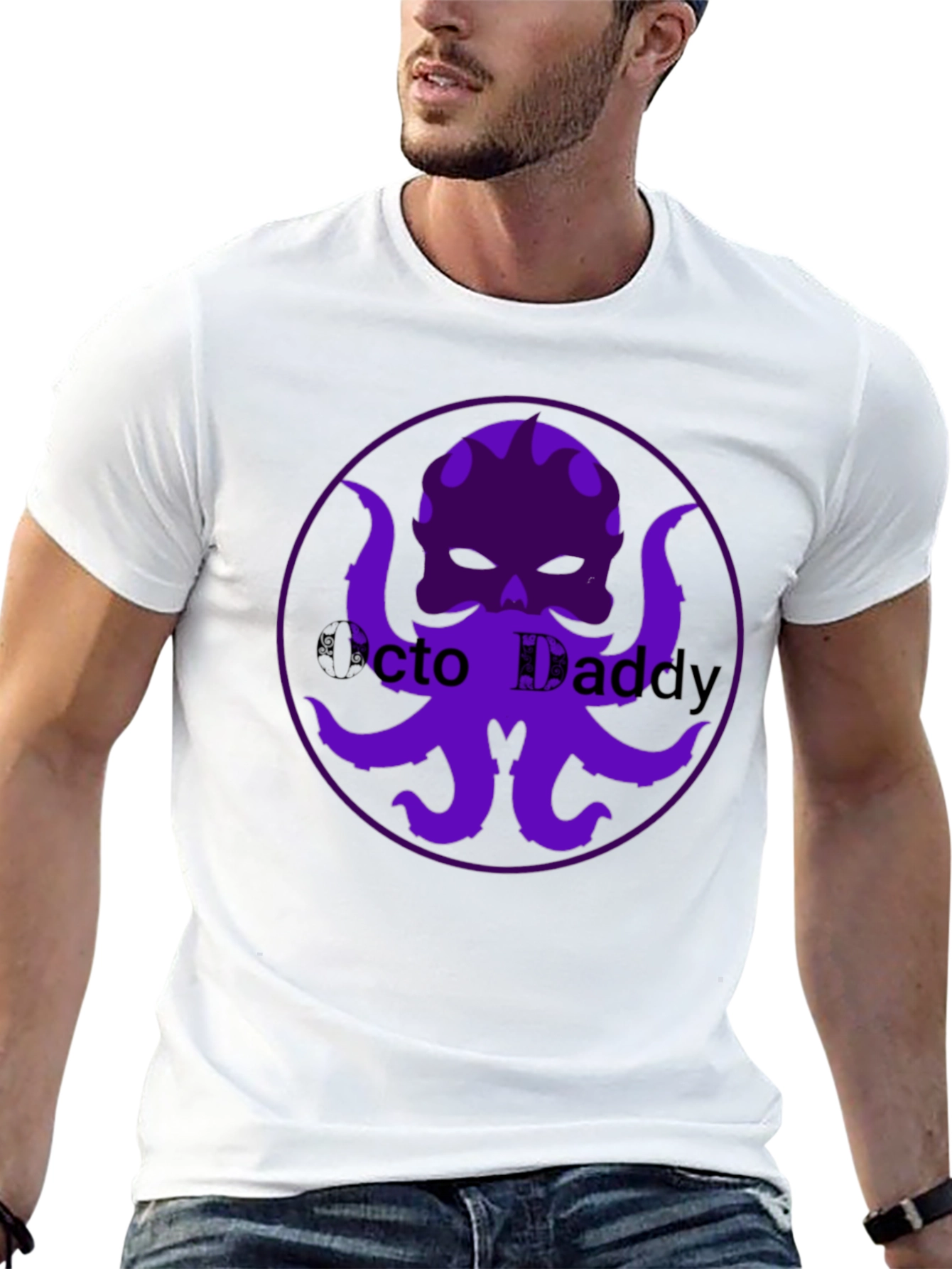 Octo Daddy Graphic T-Shirt - Black