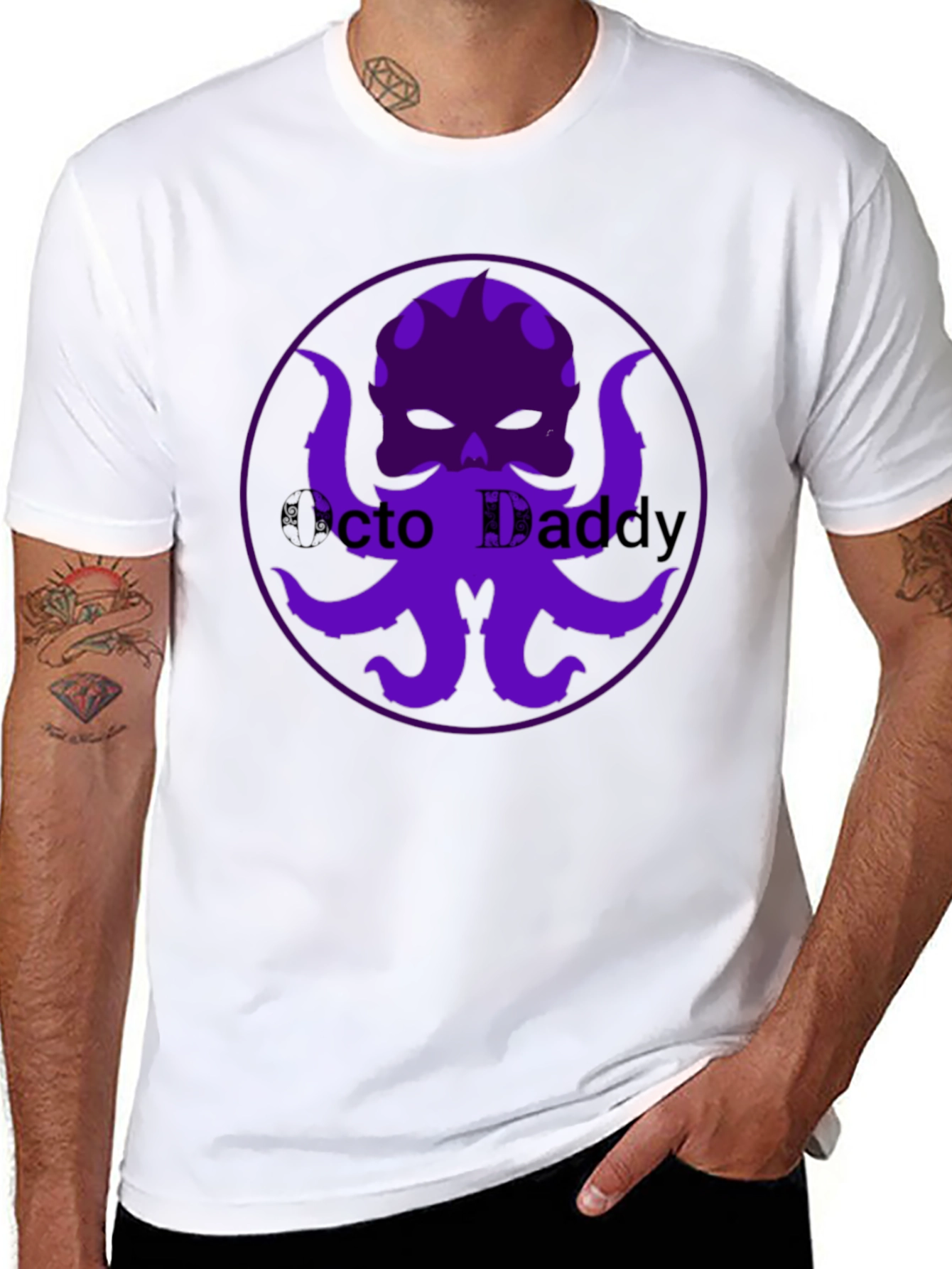 Octo Daddy Graphic T-Shirt - Black