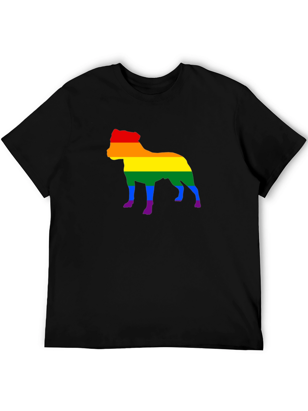 Pride Dog Graphic Tee - Black Cotton Blend Shirt