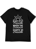 Summer Sizzle Graphic Tee - Black Short Sleeve