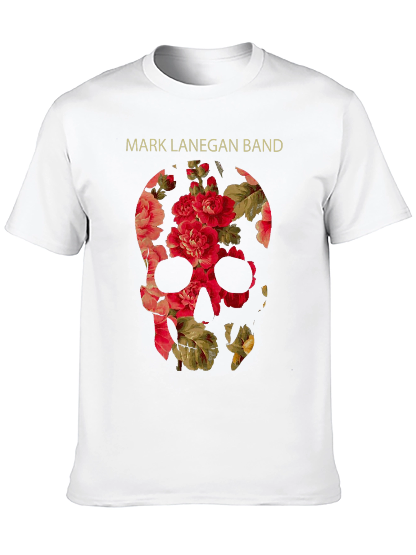 Mark Lanegan Band Floral Skull T-Shirt