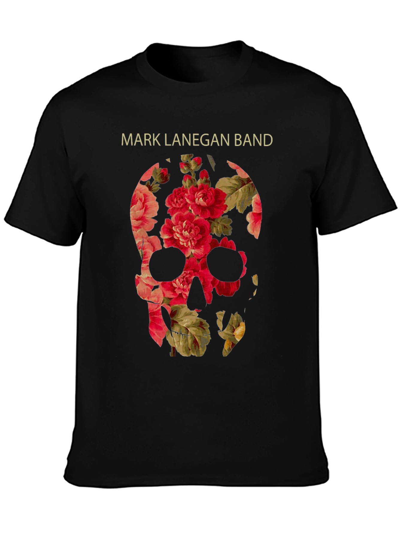 Mark Lanegan Band Floral Skull T-Shirt