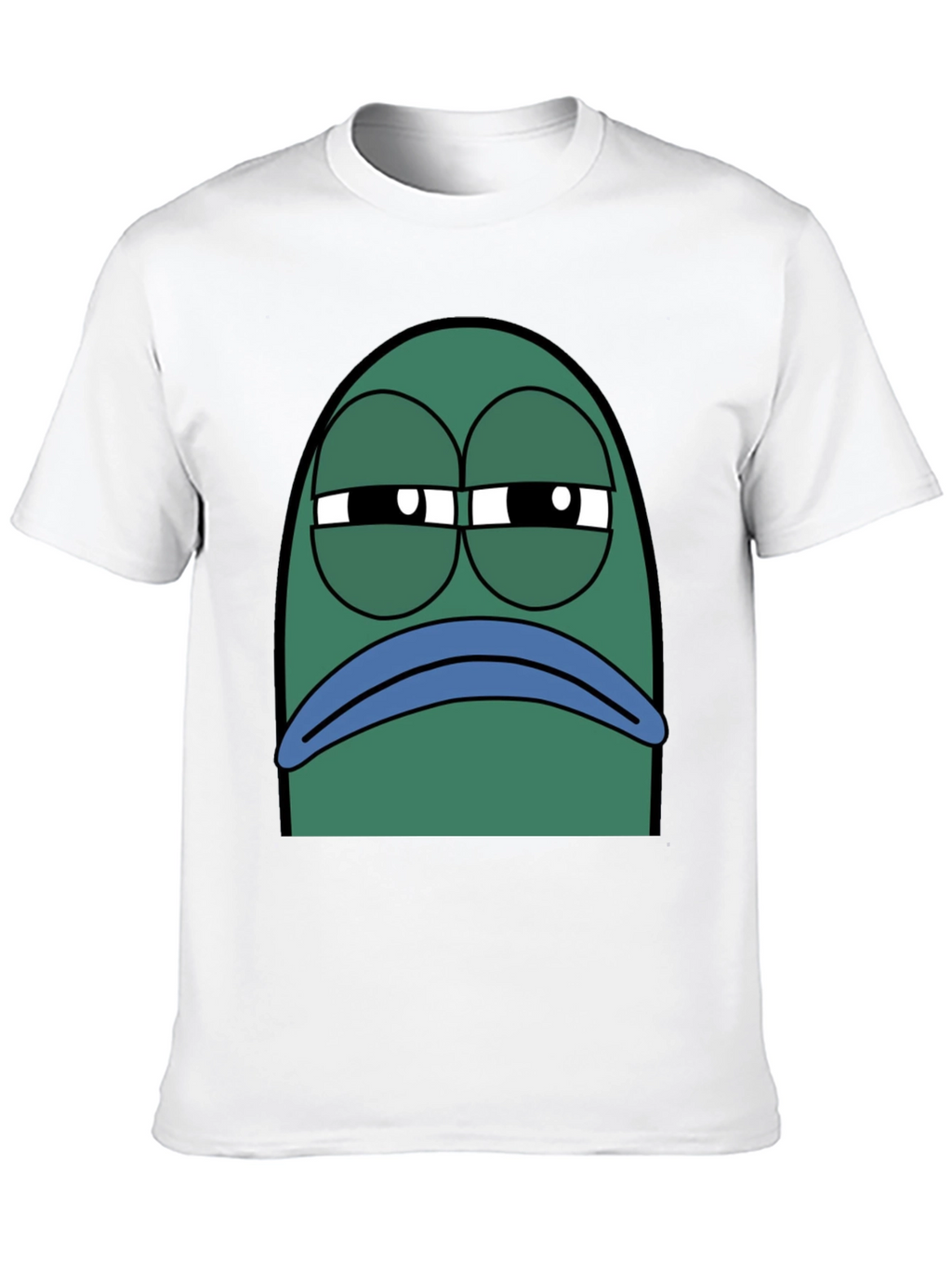Black T-Shirt with Grumpy Fish Graphic