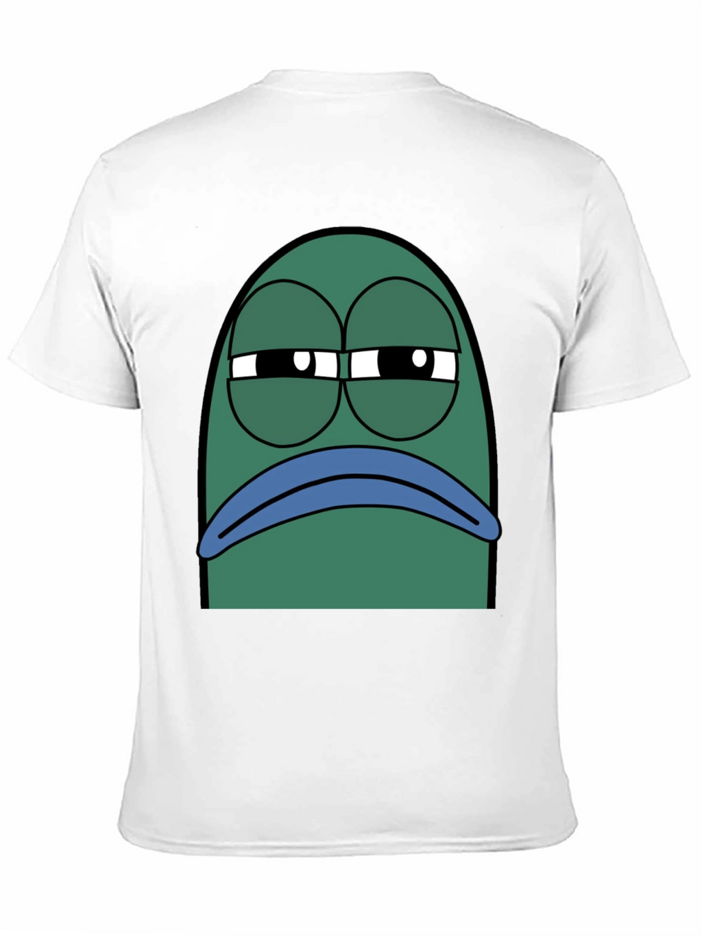 Black T-Shirt with Grumpy Fish Graphic