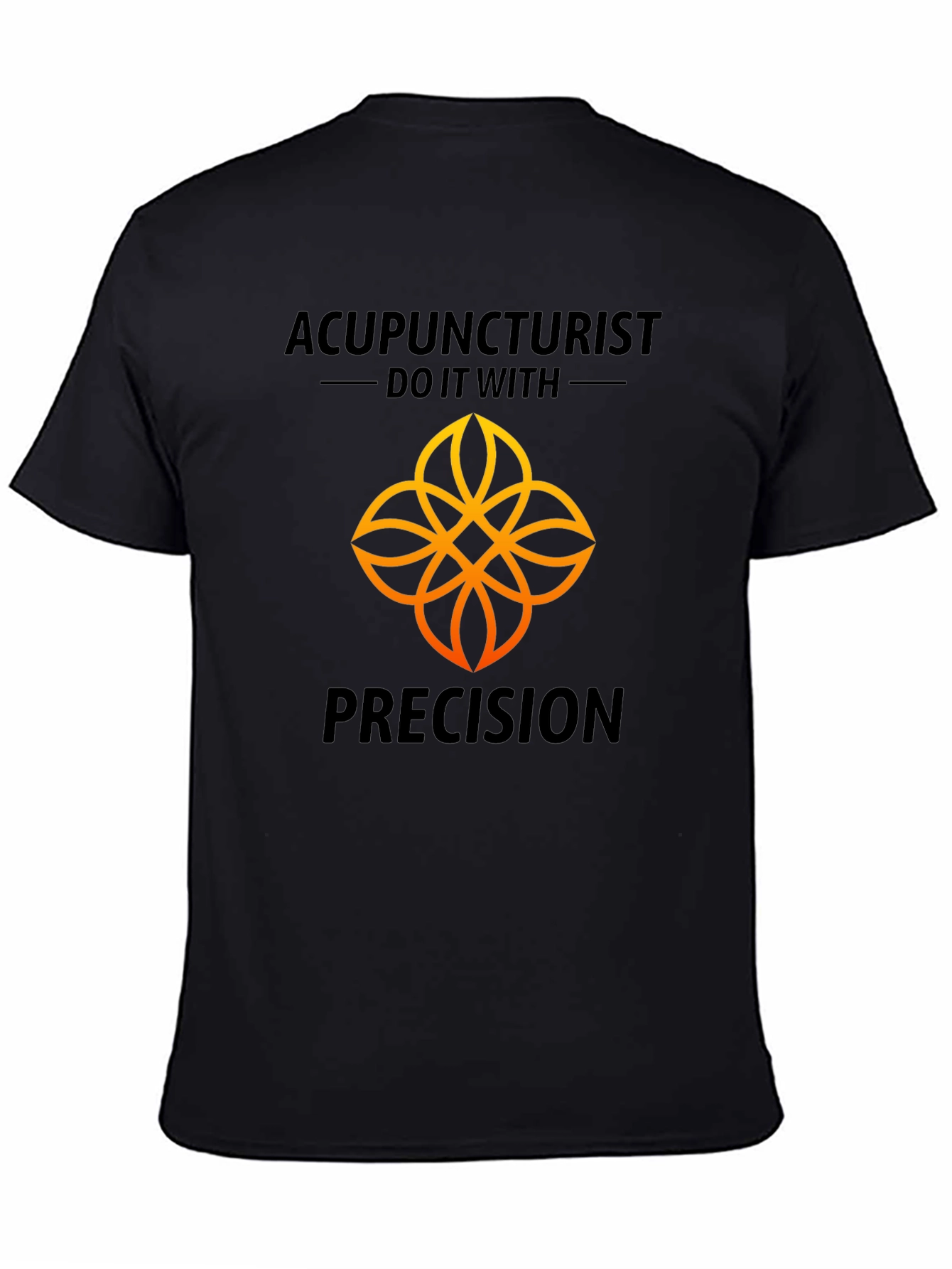 Acupuncturist Precision Black Graphic T-Shirt