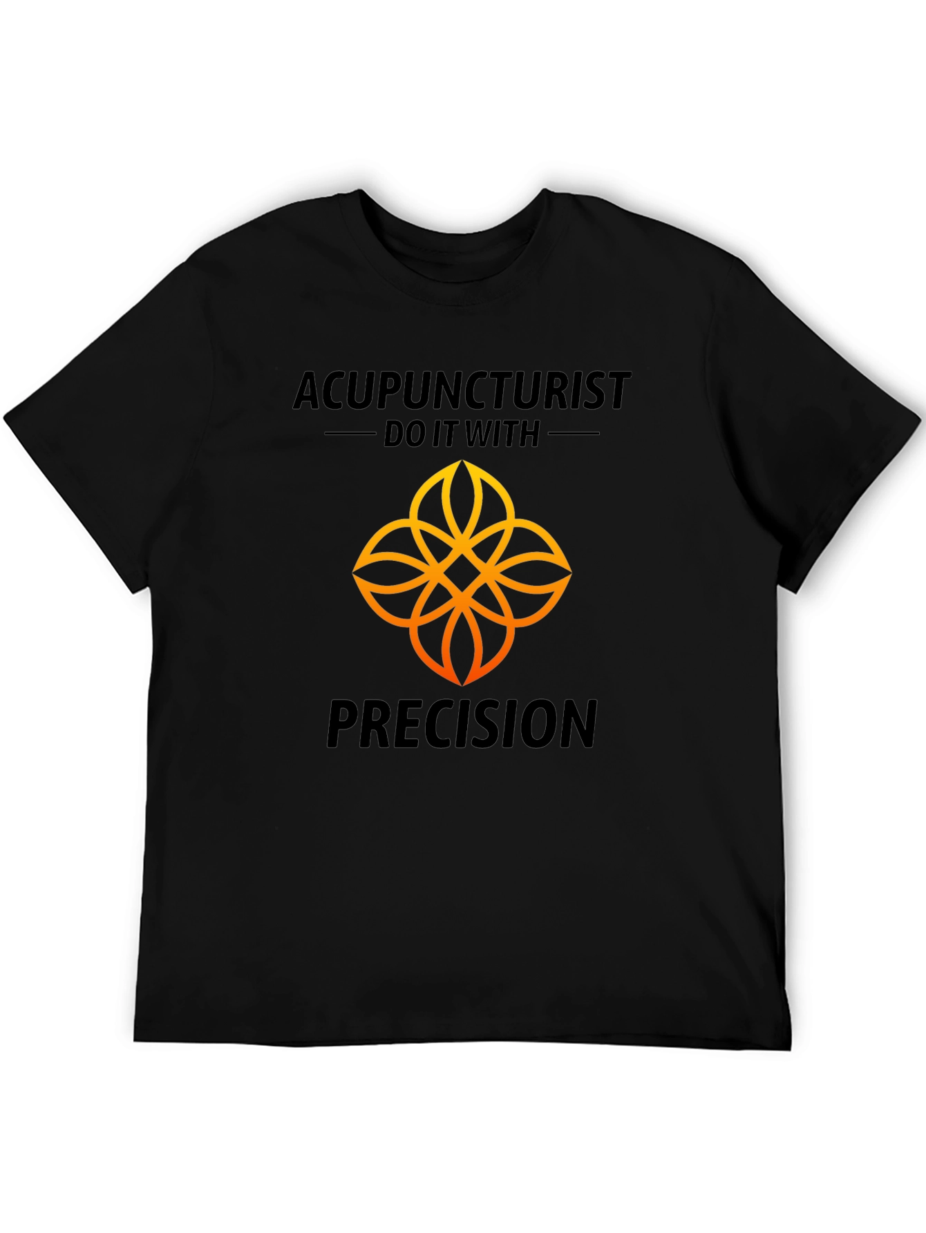 Acupuncturist Precision Black Graphic T-Shirt