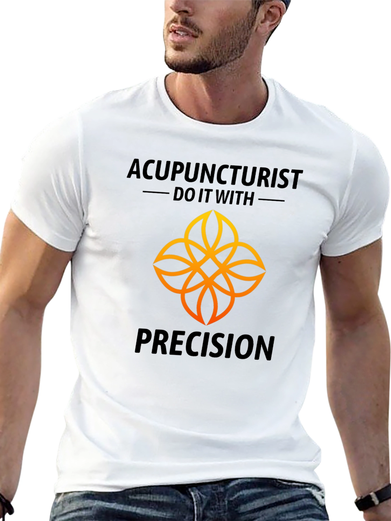Acupuncturist Precision Black Graphic T-Shirt