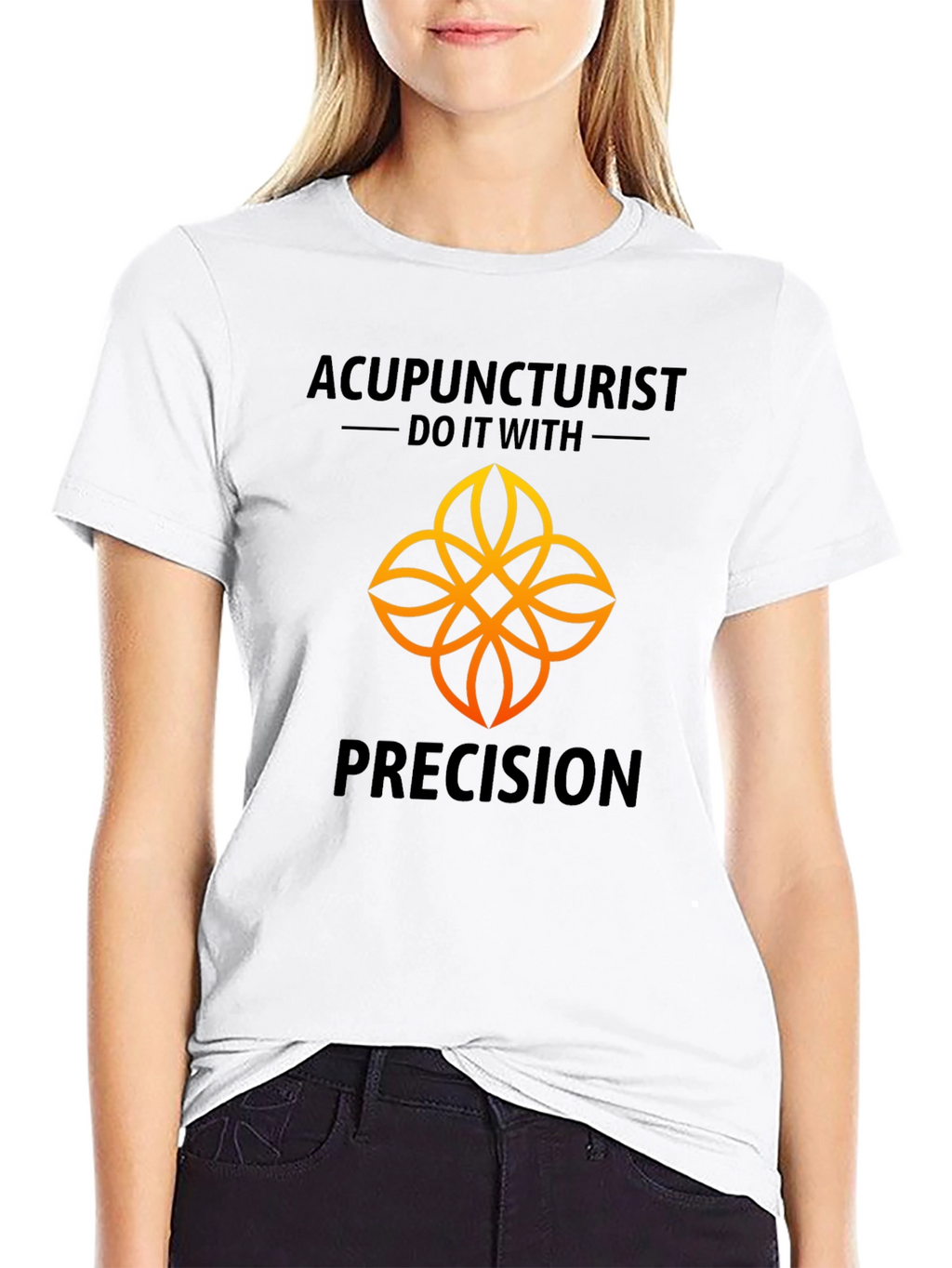 Acupuncturist Precision Black Graphic T-Shirt