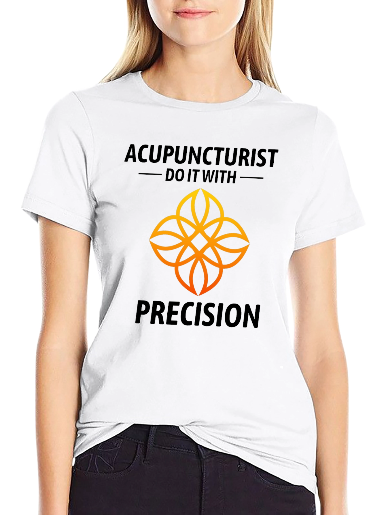 Acupuncturist Precision Black Graphic T-Shirt