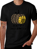 Happy Halloween Leopard Pumpkin T-Shirt