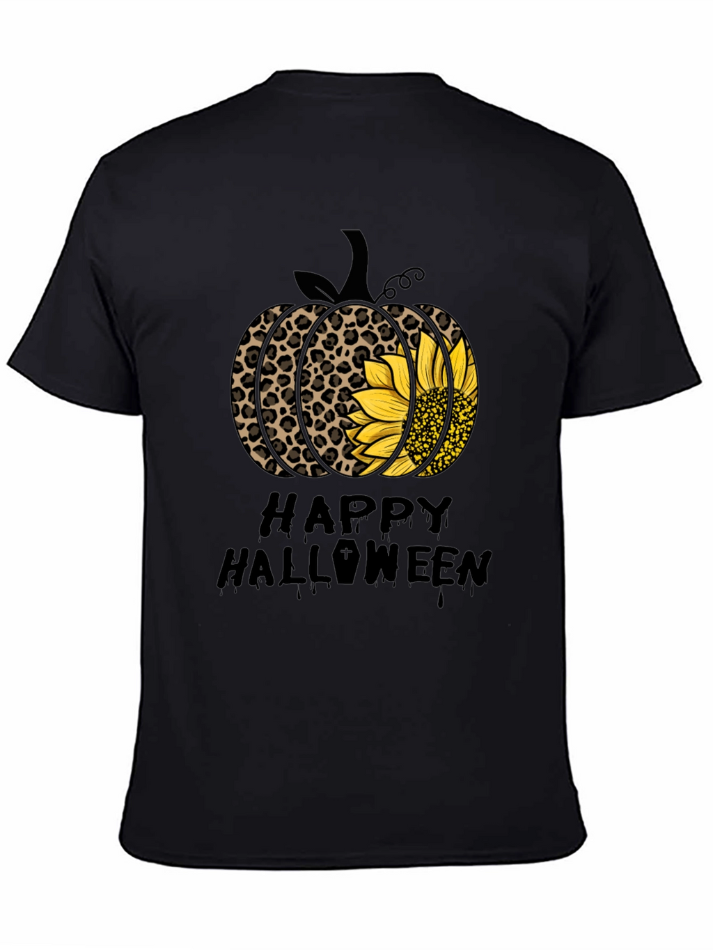Happy Halloween Leopard Pumpkin T-Shirt