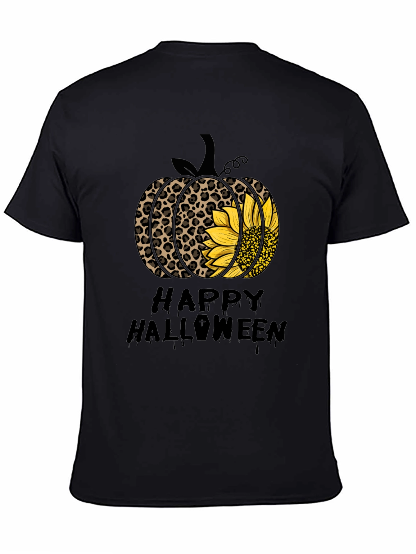 Happy Halloween Leopard Pumpkin T-Shirt