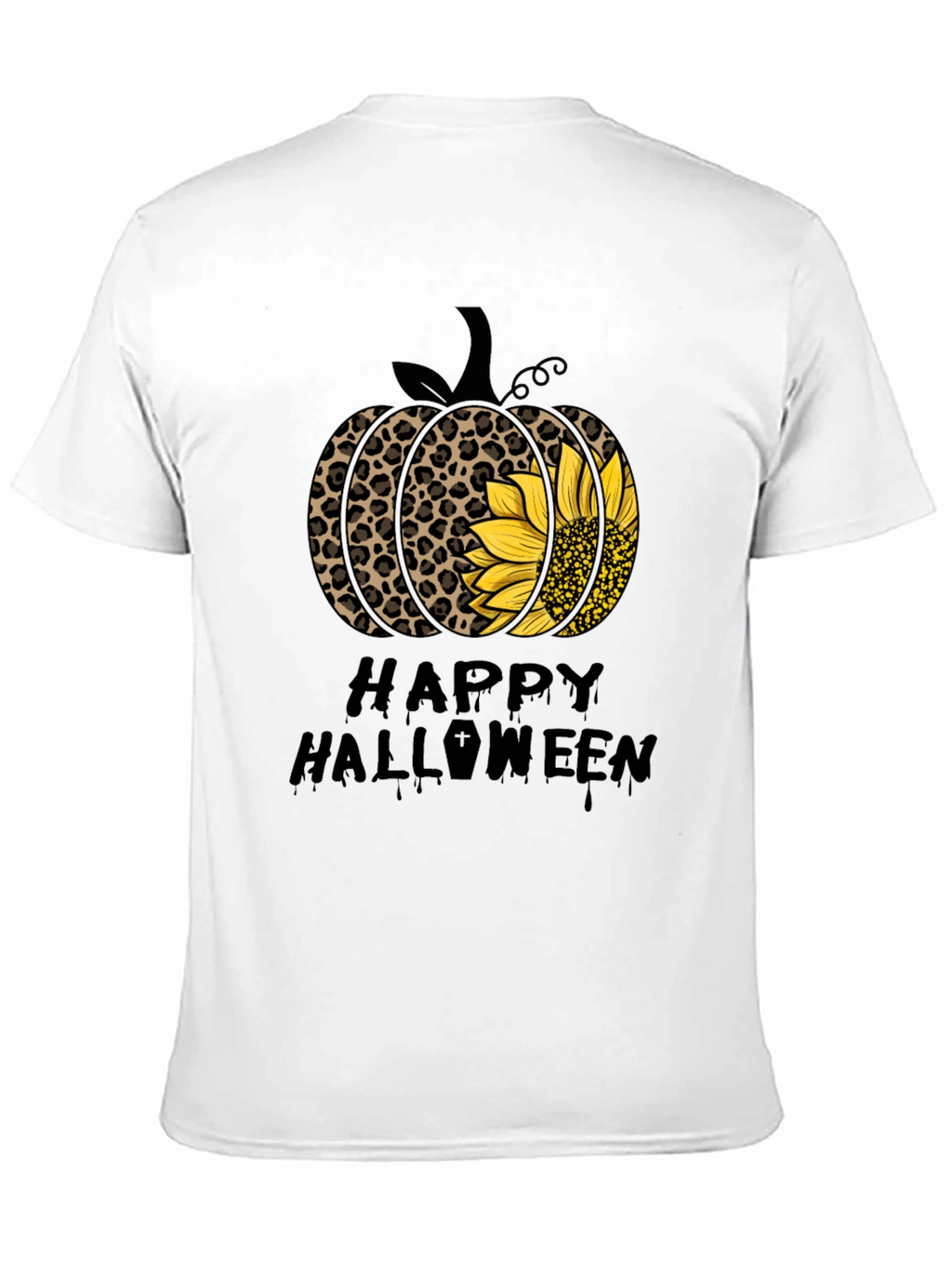 Happy Halloween Leopard Pumpkin T-Shirt