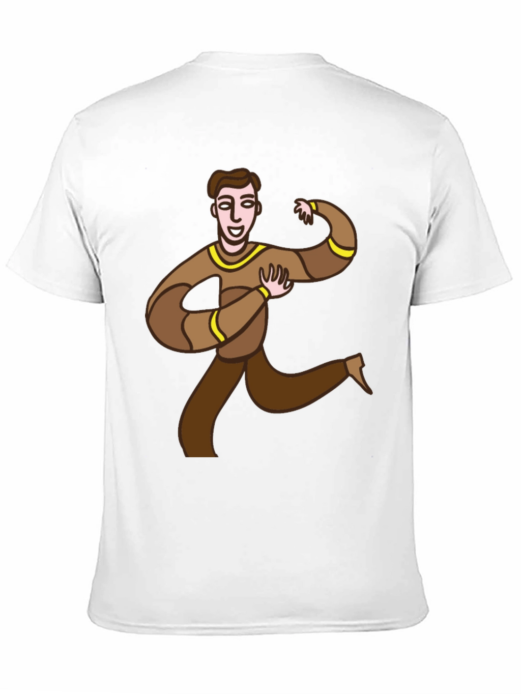 Fun Cartoon Man Graphic Tee - Black Casual T-Shirt