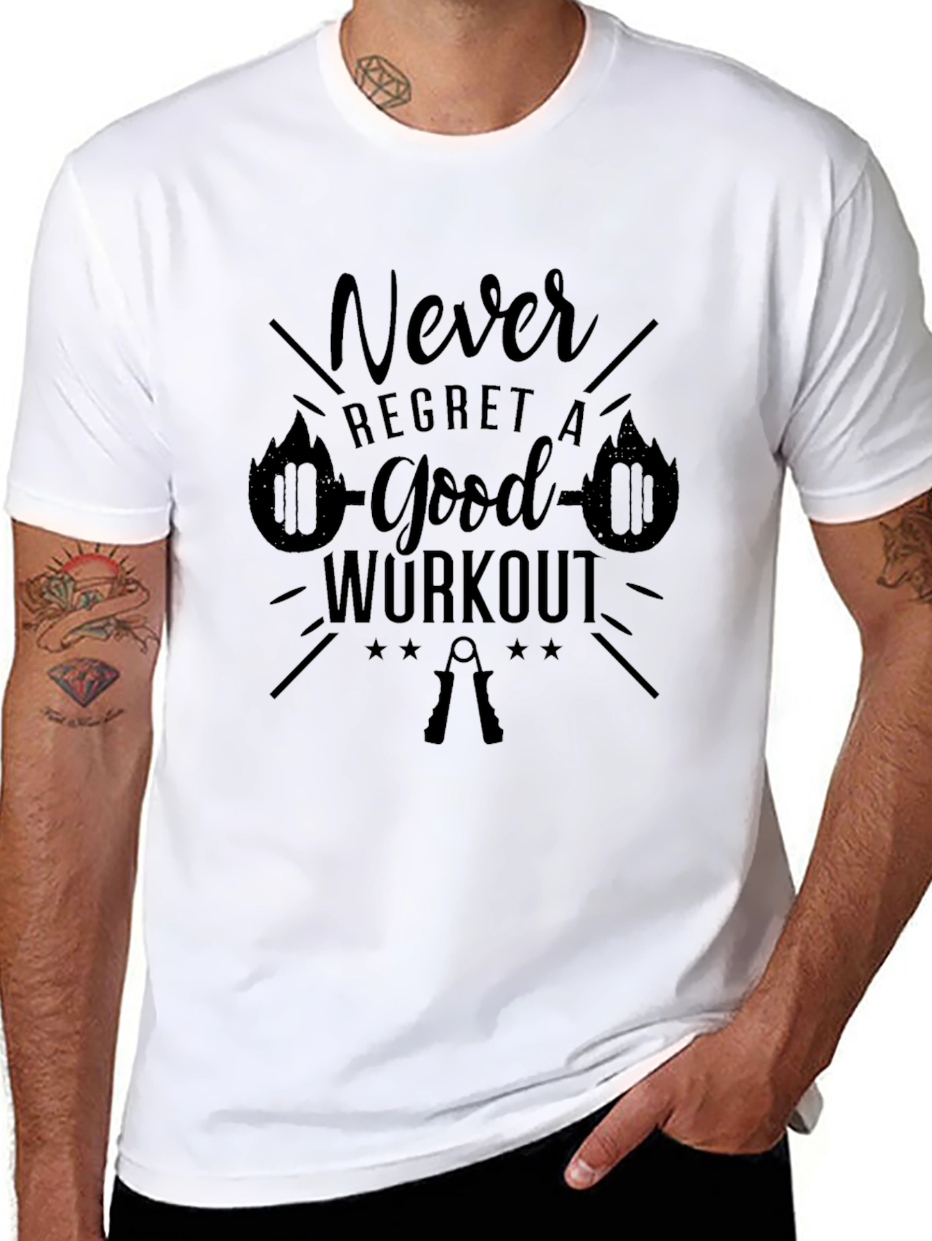 Never Regret Good Workout Graphic Tee