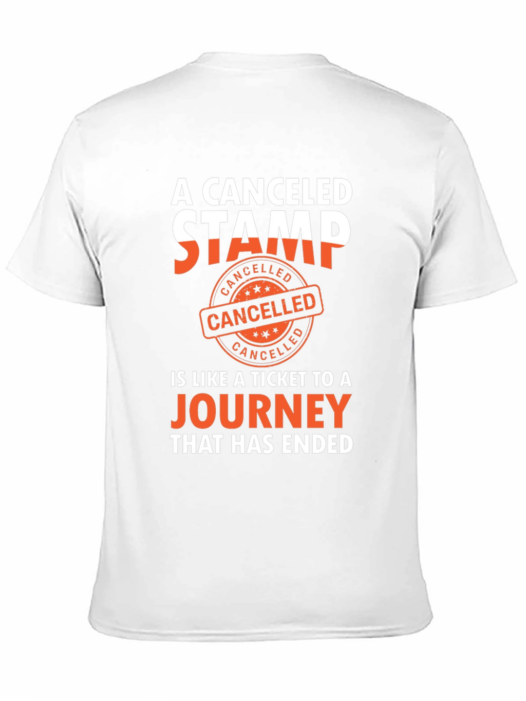 Canceled Stamp Journey Black T-Shirt