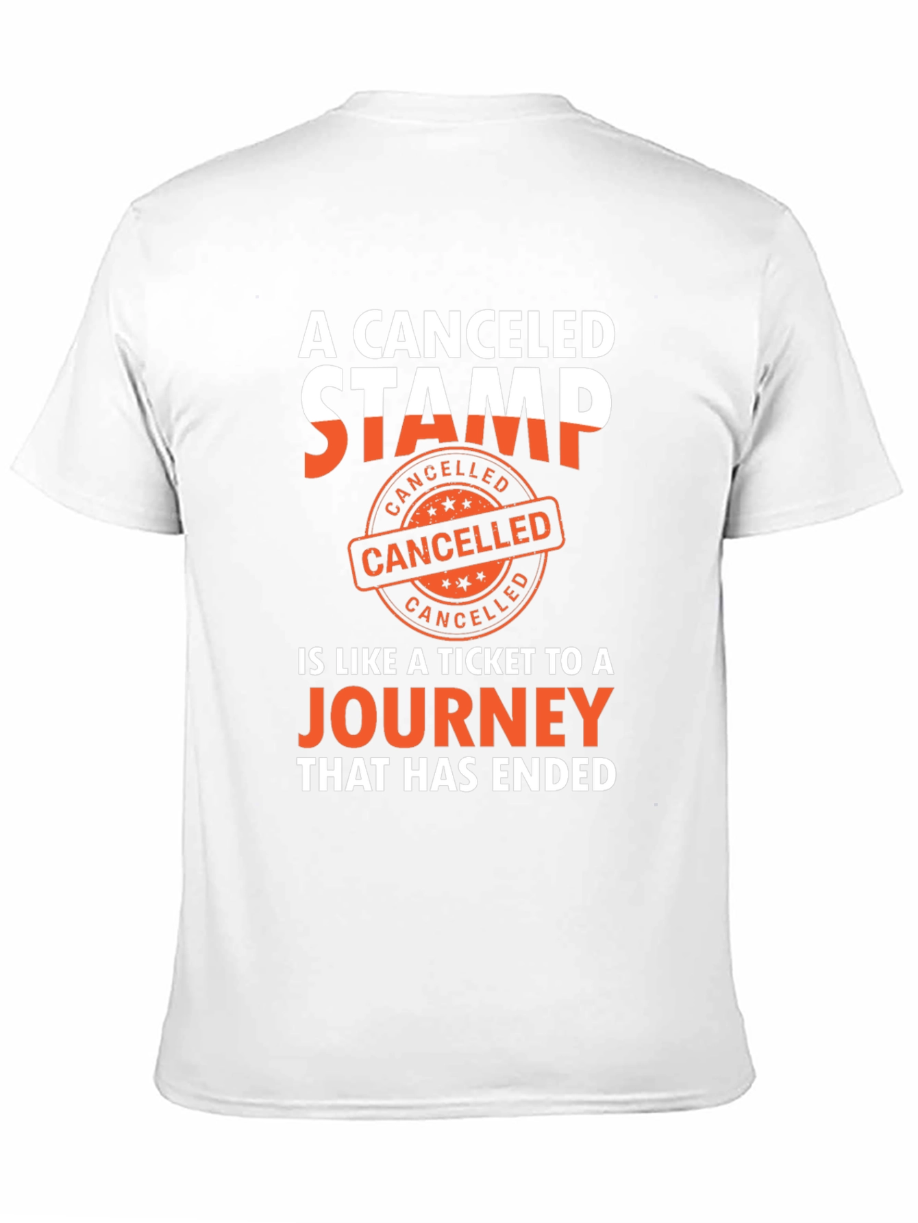Canceled Stamp Journey Black T-Shirt
