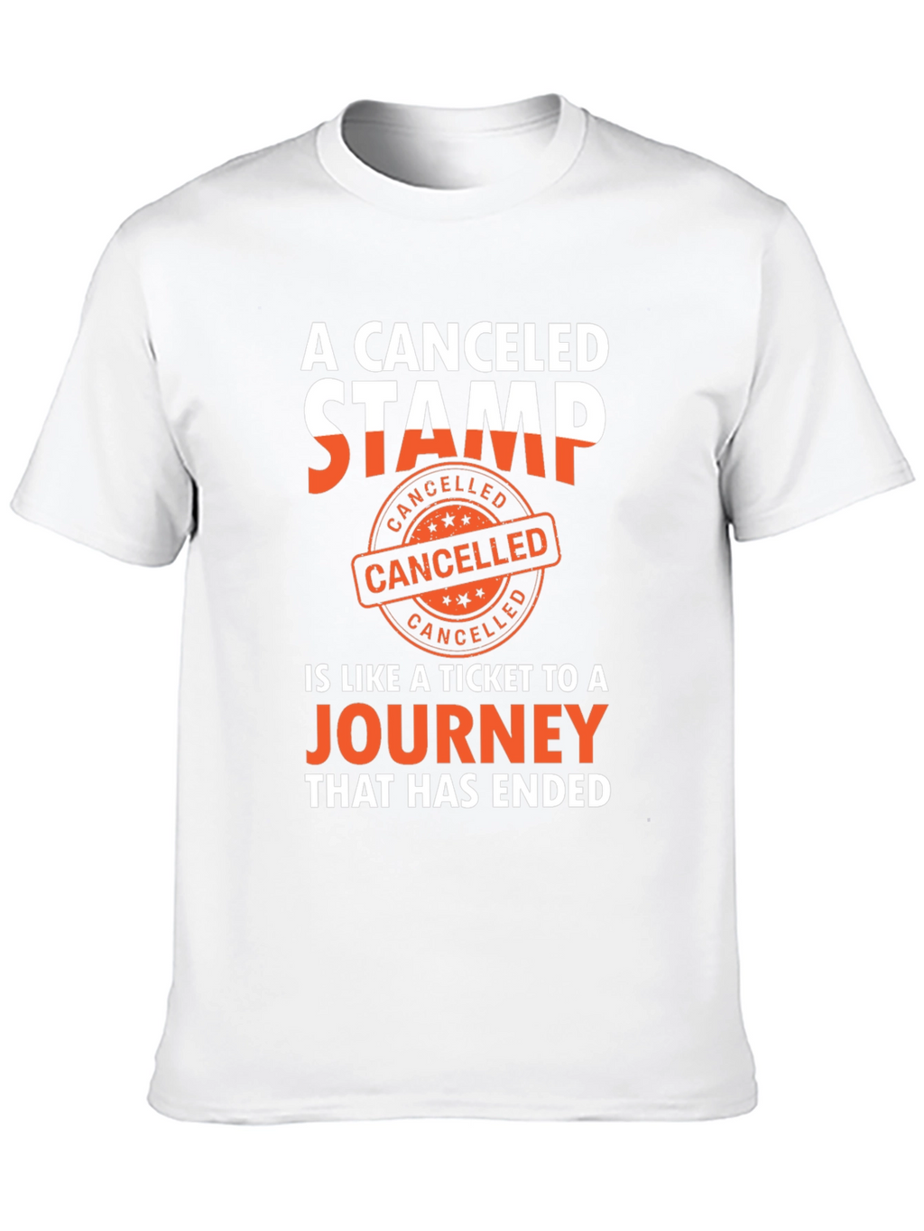 Canceled Stamp Journey Black T-Shirt