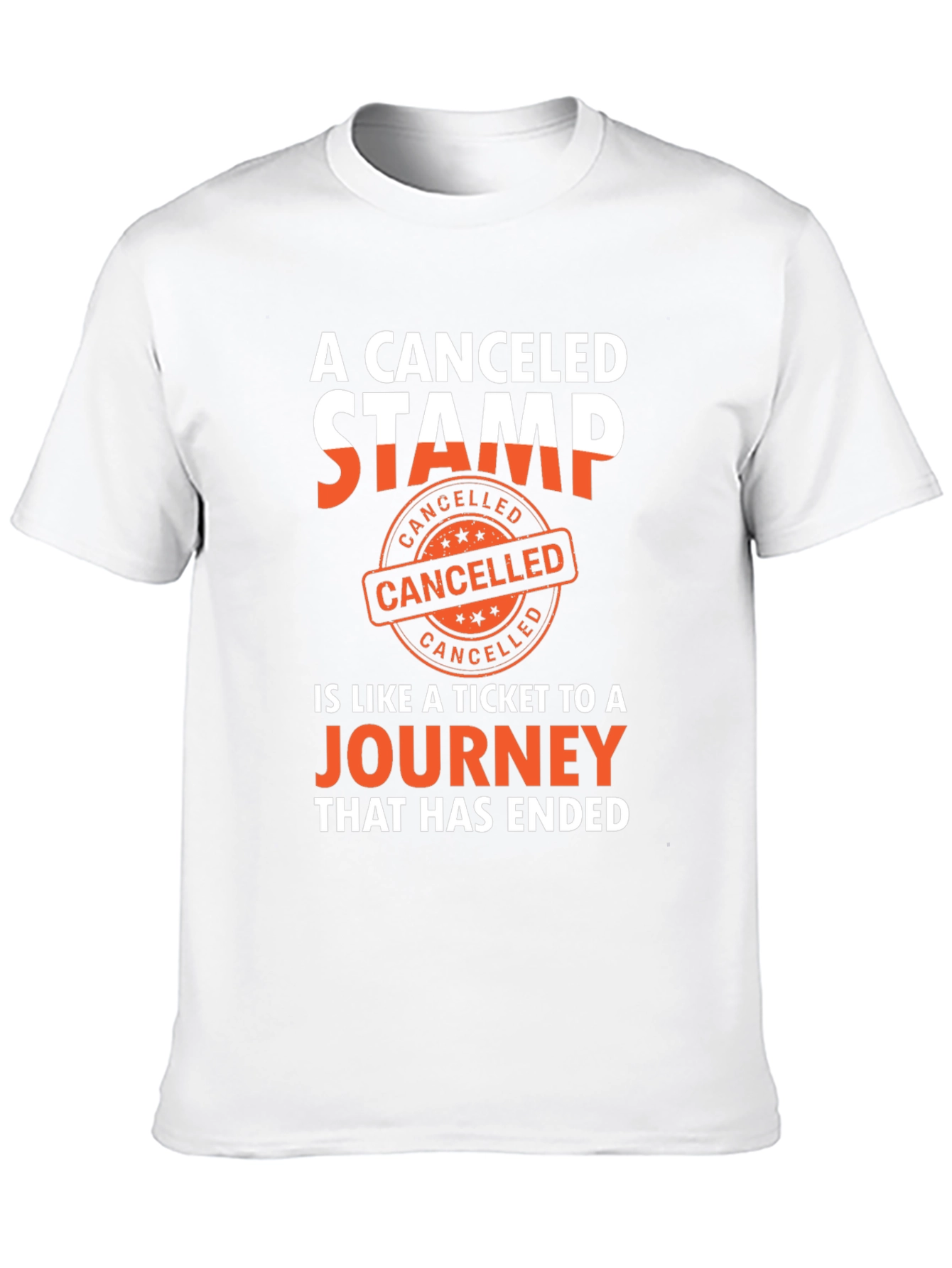 Canceled Stamp Journey Black T-Shirt