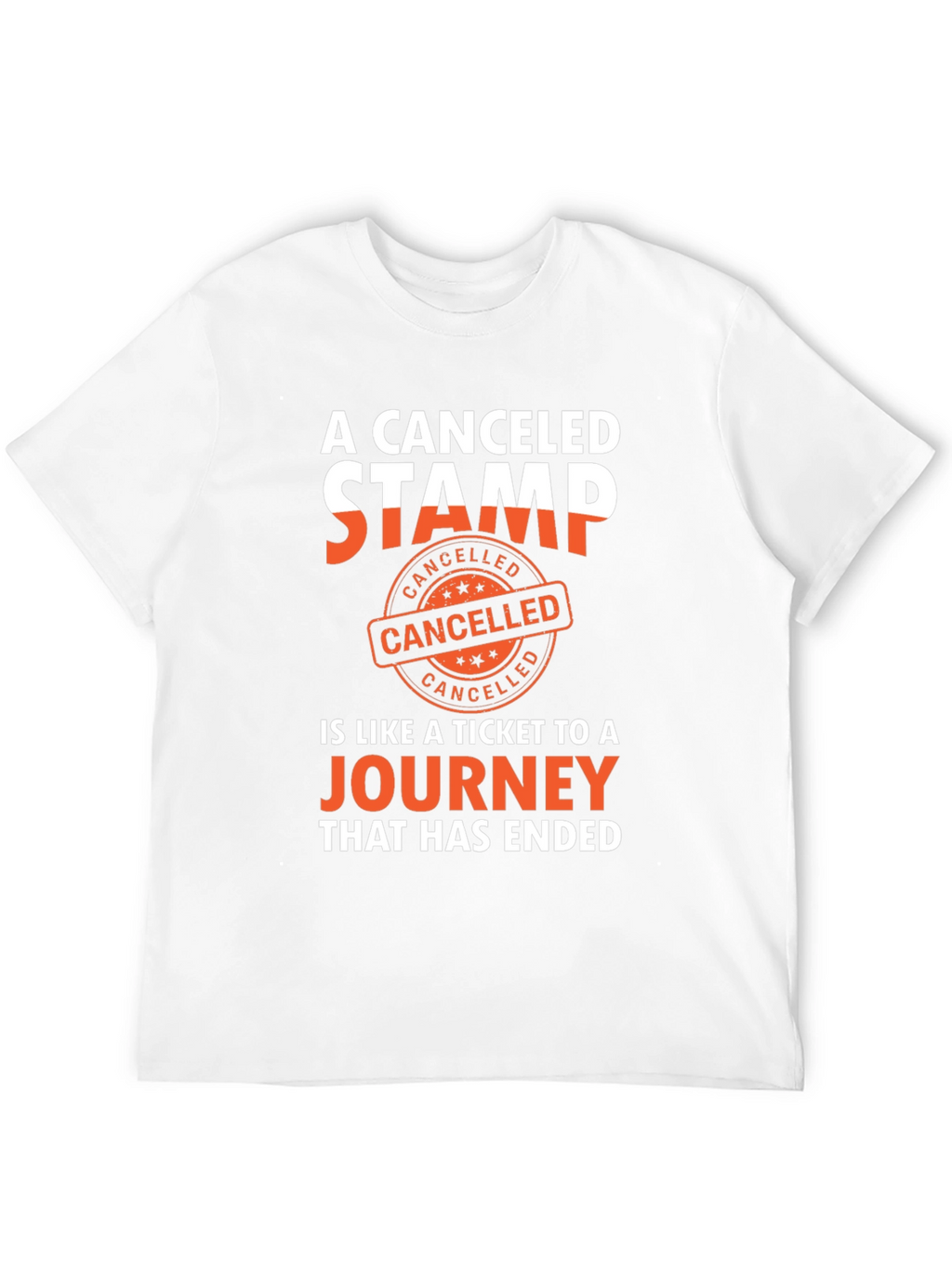 Canceled Stamp Journey Black T-Shirt